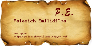 Palesich Emiliána névjegykártya